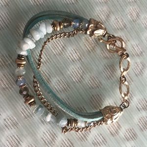 GOLD/LEATHER +SEAGLASS! Oh MY! +BONUS! ☀️